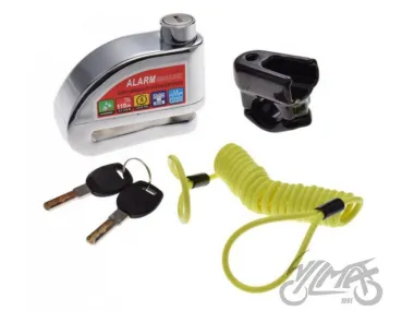DISC LOCK WITH ALARM, ON VARIANT CHROME