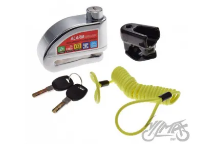 DISC LOCK WITH ALARM, ON VARIANT CHROME