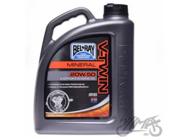 Tepalas keturtakčiams varikliams mineralinis BEL-RAY V-TWIN 4T 20W-50 4l