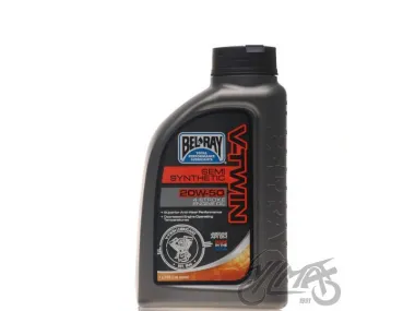 Tepalas keturtakčiams varikliams bel-ray V-TWIN pusiau sintetinis 4T 20W-50 1l