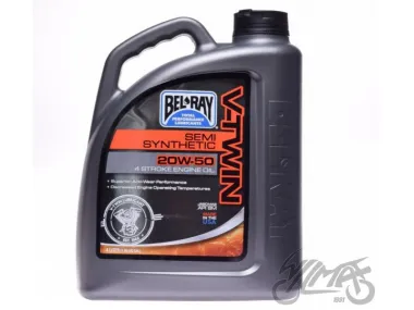 Tepalas keturtakčiams varikliams bel-ray V-TWIN pusiau sintetinis 4T 20W-50 4l