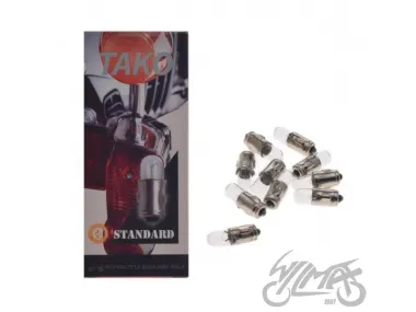BULB 6V 1,2W T6.5 BA7S 10PCS PACK TAKO