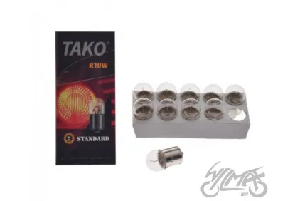 BULB 12V 10W R10W BA15S 10PCS PACK TAKO