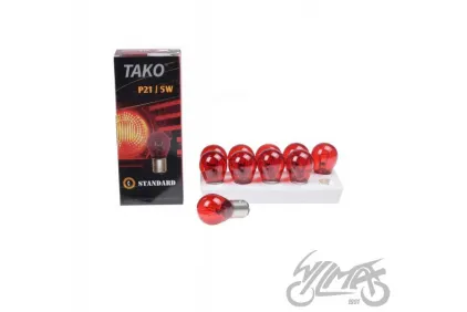 BULB 12V 21/5W BAY15D RED 10PCS PACK