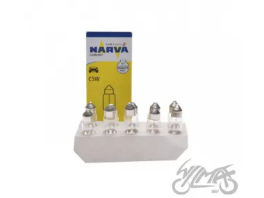 BULB 12V C5W TUBE 10PCS PACK NARVA