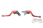 LEVER SET, BRAKE+CLUTCH ADJUSTABLE FOR HONDA RED