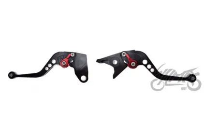 LEVER SET, CNC ADJUSTABLE FOR KAWASAKI BLACK