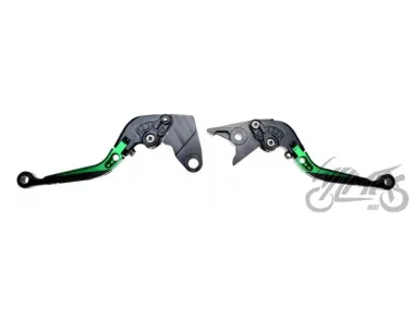 LEVER SET, CLUTCH + BRAKE CNC FOLDABLE FOR KAWASAKI GREEN