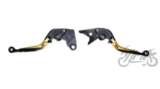 LEVER SET, CLUTCH + BRAKE CNC FOLDABLE FOR KAWASAKI YELLOW