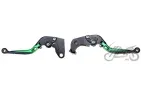 LEVER SET, CLUTCH + BRAKE CNC FOLDABLE FOR KAWASAKI GREEN