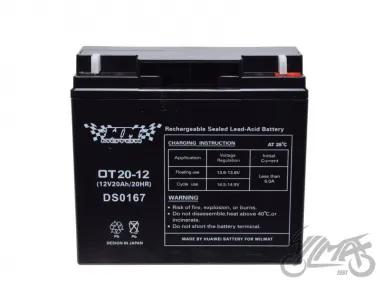 BATTERY, GEL 20Ah WM MOTOR 12 VOLT