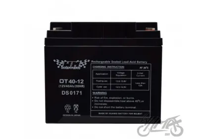 BATTERY, GEL 40 Ah WM MOTOR 12V OT40-12