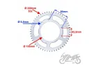 SPROCKET, REAR FOR DERBI SEND TYPE 