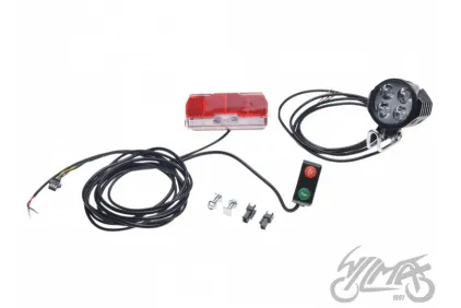PRIEKINIO IR GALINIO ŽIBINTO KOMPLEKTAS ELEKTRINIAM DVIRAČIUI 12-60V