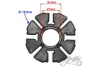 CUSHION RUBBER, REAR HUB FOR JUNAK 901
