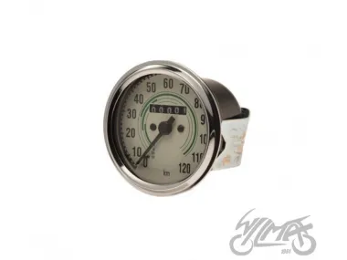 Spidometras, JAWA 250 350 apvalus 120 km/h baltas