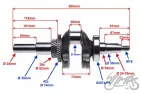 CRANKSHAFT ASSY, GO-CART ENGINE GX390