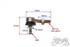 END, STEERING ROD M12-1,25X40 GO-KART