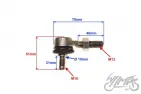 END, STEERING ROD M12-1,25X40 GO-KART