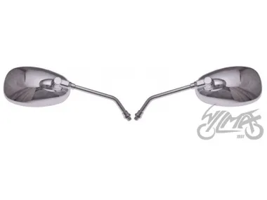 MIRROR SET, REAR VIEW MP315 OVAL CHROME BIG M 10 CN