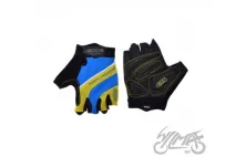 GLOVES , BICYCLE YELLOW/BLUE M