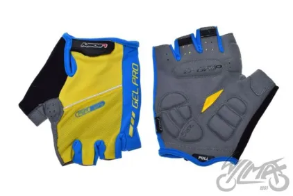 GLOVES , BICYCLE YELLOW/BLUE M