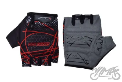 GLOVES , BICYCLE BLACK/RED M