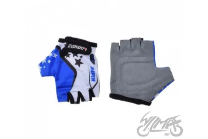 GLOVES , BICYCLE KIDS WHITE/BLUE 3XS