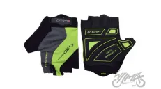 GLOVES , BICYCLE GRAY/YELLOW L