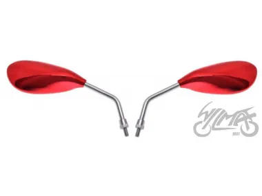 MIRROR, REAR VIEW MP103-1 TEARDROP RED M10
