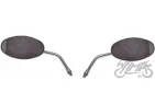 MIRROR, REAR VIEW DECOR. CHROME OVAL PAIR M10