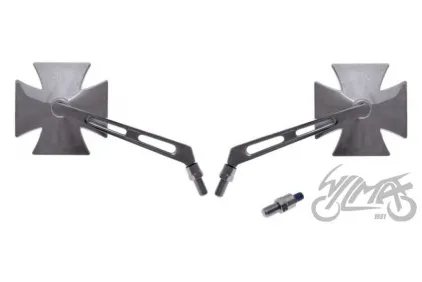 MIRROR, REAR VIEW MALTESE CROSS R/R+R/L M10