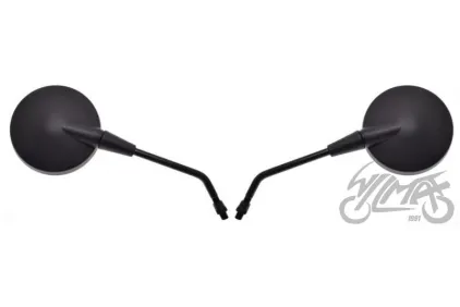 MIRROR, REAR VIEW ROUND BLACK M10