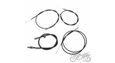 CABLE, SET FOR WSK B1 DWURAMÓWKA CZARNA ZESTAW 4 SZTUK
