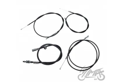 CABLE, SET FOR WSK B1 DWURAMÓWKA CZARNA ZESTAW 4 SZTUK