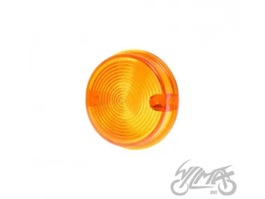 LENS, TURN SIGNAL LAMP MZ SIMSON ROUND AMBER REAR