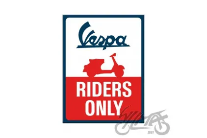 MAGNET VESPA RIDERS ONLY 14380