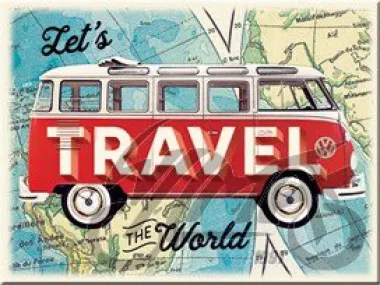 MAGNETAS VW BULLI LETS TRAVEL 14403