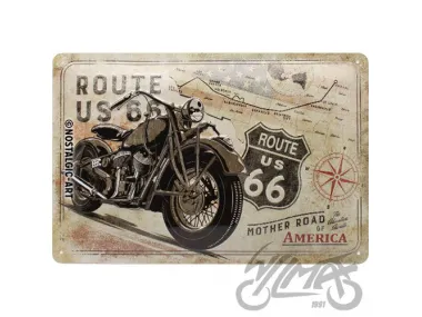 METALINĖ LENTELĖ 20x30 ROUTE 66 22279