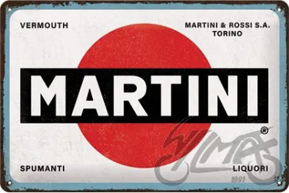 METALINĖ LENTELĖ 20x30 MARTINI LOGO WHITE 22346