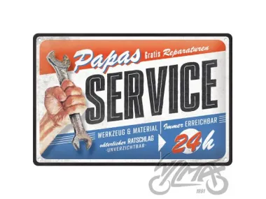 TIN SIGN 20x30 PAPAS SERVICE 22402