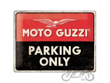 METALINĖ LENTELĖ 30x40 MOTO GUZZI PARKING ONLY 23261