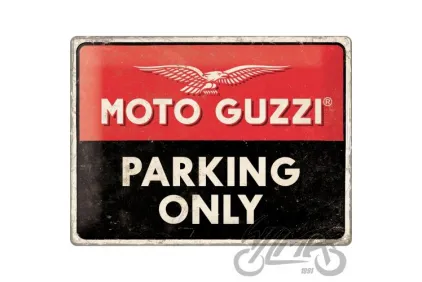 METALINĖ LENTELĖ 30x40 MOTO GUZZI PARKING ONLY 23261
