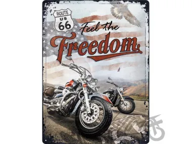 TIN SIGN 30x40 ROUTE 66 FREEDOM 23284