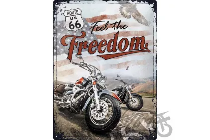 TIN SIGN 30x40 ROUTE 66 FREEDOM 23284