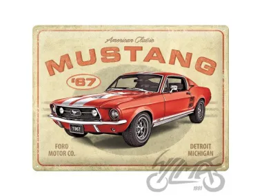 TIN SIGN 30x40 FORD MUSTANG GT RED 23298