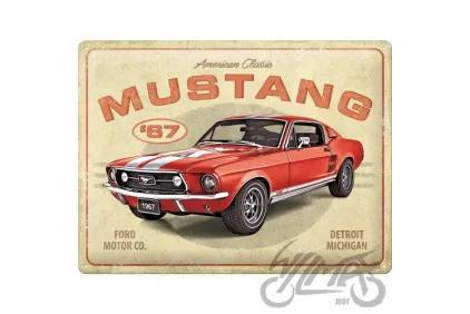 TIN SIGN 30x40 FORD MUSTANG GT RED 23298