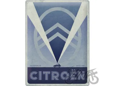 TIN SIGN 30x40 CITROEN 2CV LOGO BLUE 23308