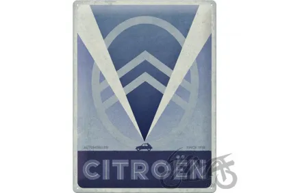 METALINĖ LENTELĖ 30x40 CITROEN 2CV LOGO BLUE 23308