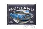 TIN SIGN 30x40 FORD MUSTANG 1969 BLU 23321